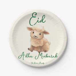 Eid Al Adha Beige Cute Sheep Dinner Pappteller