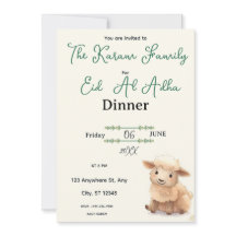 Eid Al Adha Beige Cute Sheep Party