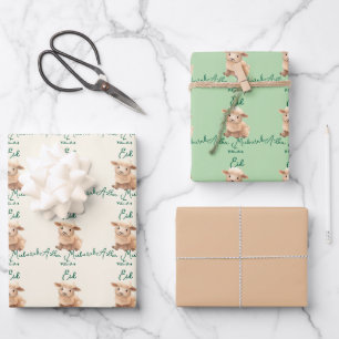 Eid Al Adha Beige Süße Schafe  Geschenkpapier Set