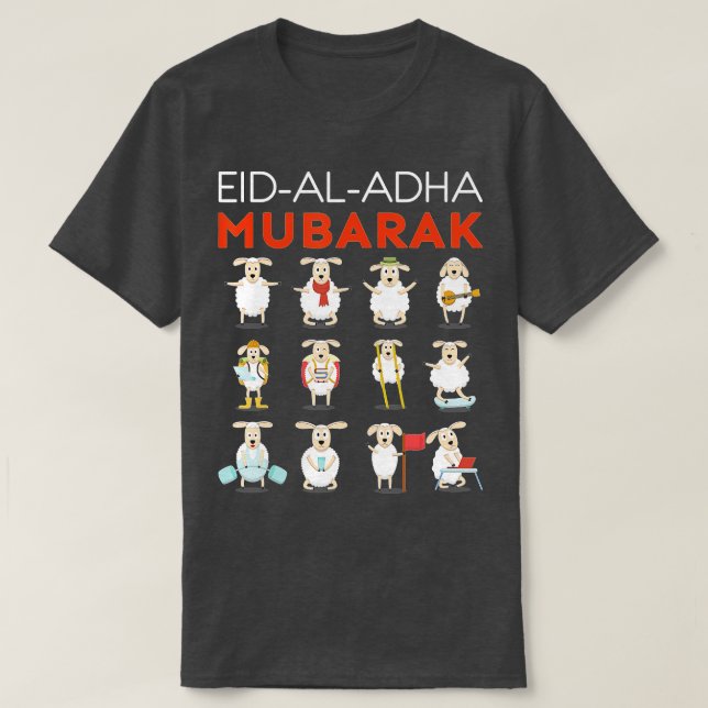Eid Al Adha Eid Mubarak Happy Eid Day Muslim (1) T-Shirt (Design vorne)