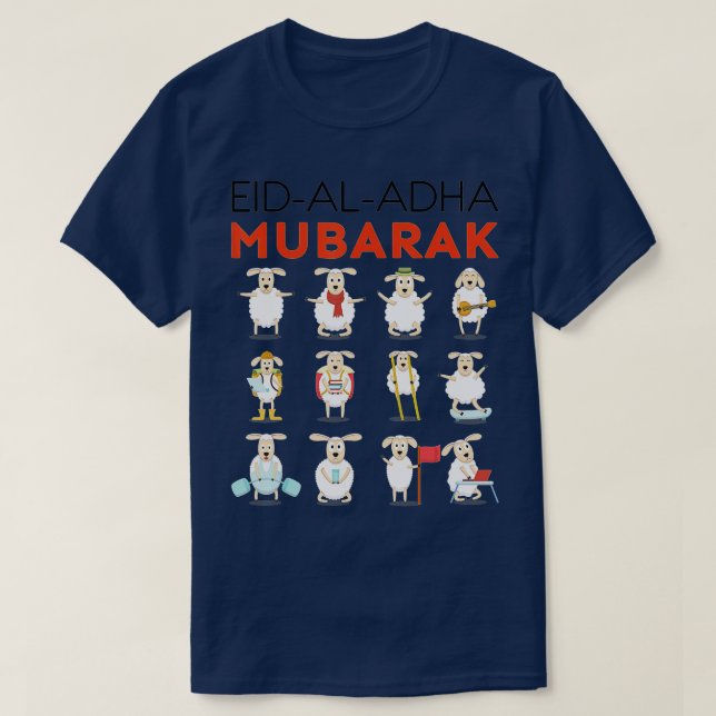 Eid Al Adha Eid Mubarak Happy Eid Day Muslim (31) T-Shirt (Design vorne)