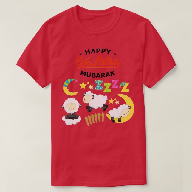 Eid Al Adha Eid Mubarak Happy Eid Day Muslim T-Shirt (Design vorne)