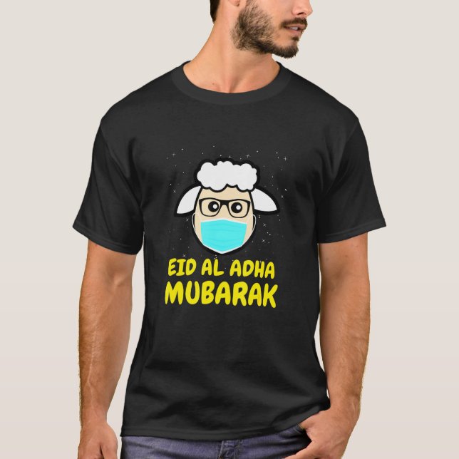 Eid Al-Adha Eid Mubarak Maske Schafe Eid Day Kinde T-Shirt (Vorderseite)