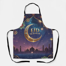 Eid Al Adha Feier Goldener Mond Sterne