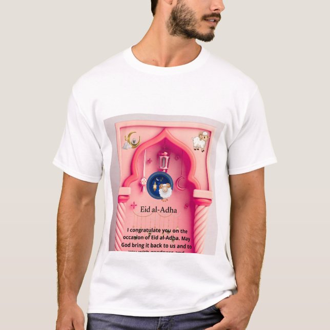 Eid Al-Adha in Pink - Eine fröhliche künstlerische T-Shirt (Vorderseite)