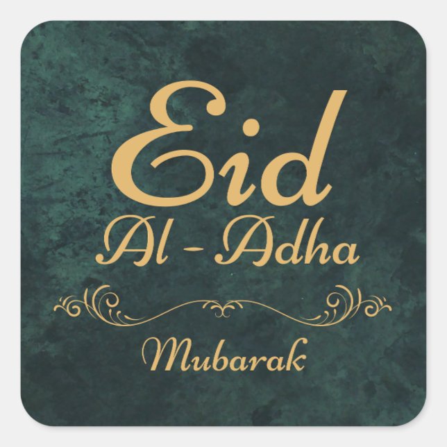 EID AL ADHA MUBARAK 2025 QUADRATISCHER AUFKLEBER (Vorderseite)