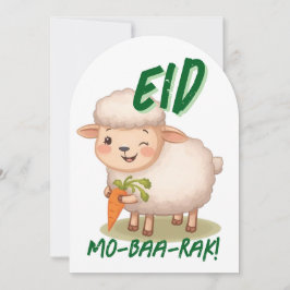 Eid Al Adha Mubarak Cute Sheep Greeting Card Einladung