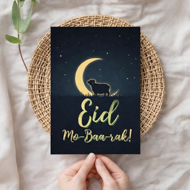 Eid Al Adha Mubarak Elegante Schaf-Grußkarte Einladung (Von Creator hochgeladen)