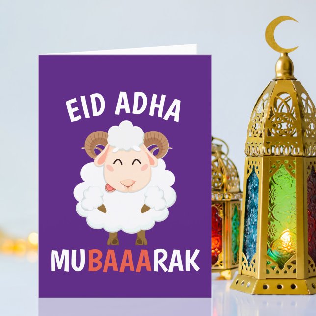 Eid Al Adha Mubarak For Muslim Card Dankeskarte (Von Creator hochgeladen)