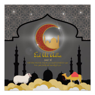 Eid al Adha Mubarak 🌙✨ Opferfest & Poster