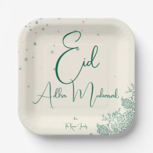 Eid Al Adha Salbei-Grünes Abendessen  Pappteller