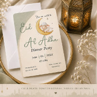 Eid Al Adha Staubgrüne Schaf-Karteinladung