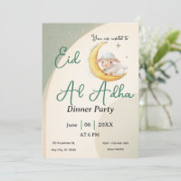 Eid Al Adha Staubgrüne Schaf-Karteinladung