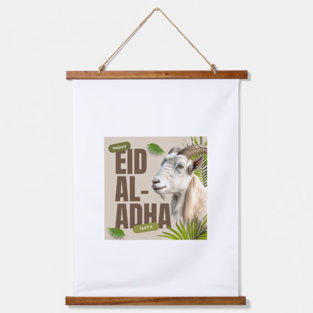 Eid al-Adha Wandteppich Mit Holzrahmen (Vorderseite)