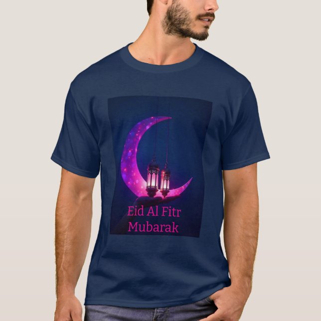 Eid Al Fitr Celebration Glow Tshirt für Männer (Vorderseite)