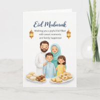 Eid al-Fitr Familienfeier-Grußkarte