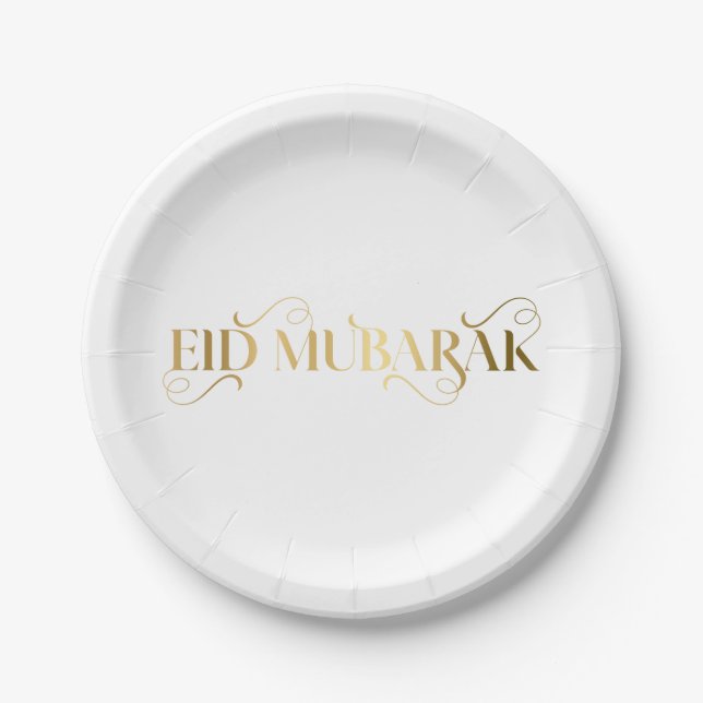 Eid Al Fitr Gold Pappteller (Vorderseite)