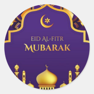 Eid Al-Fitr Grußaufkleber Runder Aufkleber