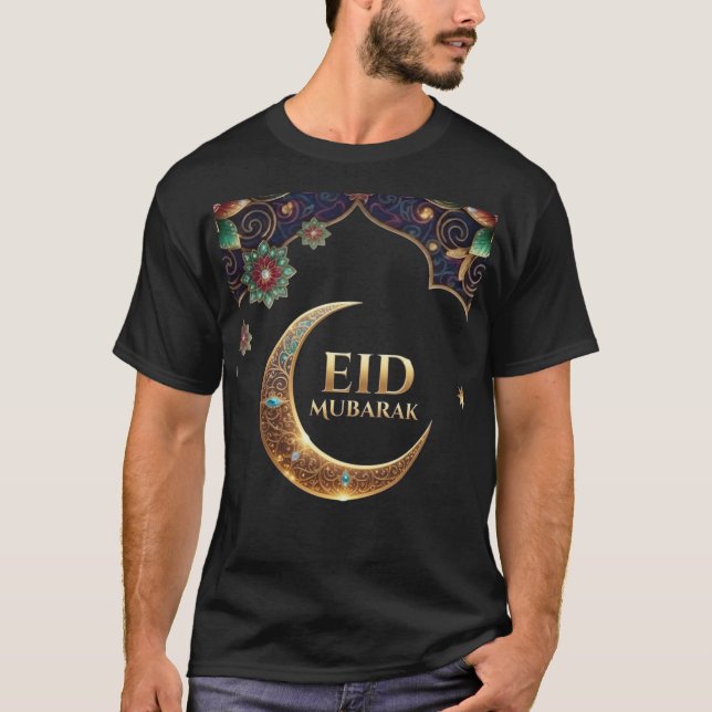 Eid al fitr Islamic celebration Gold And navy T-Shirt (Vorderseite)