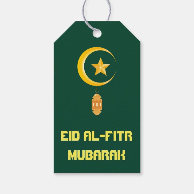 Eid al Fitr Mubarak Ramadan Kareem Moon Star Geschenkanhänger (Vorderseite)