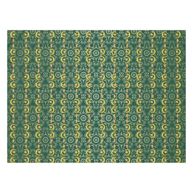 Eid al Fitr Mubarak Ramadan Kareem Moon Star Tischdecke (Vorderseite (Horizontal))