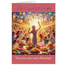 Eid Card for Girls - Prinzessin Eid Mubarak