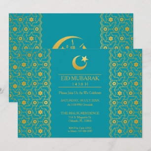 Eid Celebration Party Einladung Islamisches Muster
