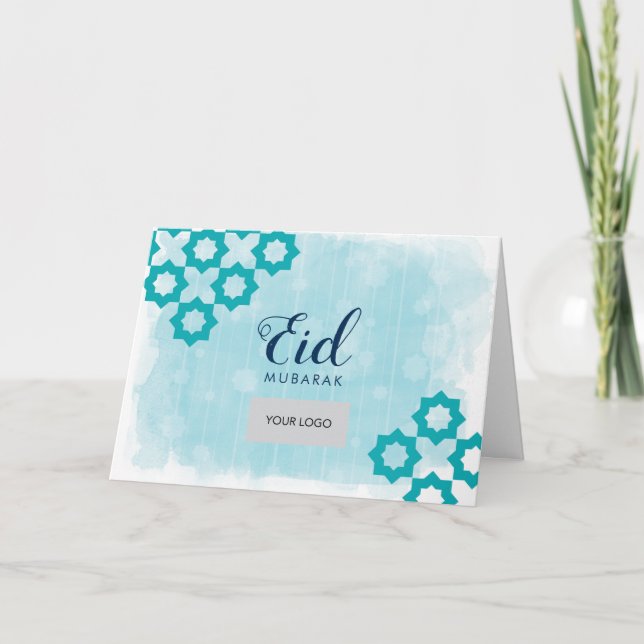 Eid Corporate Greeting Card - Blue Karte (Vorderseite)