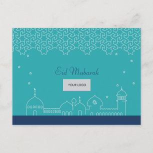 Eid Corporate Postcard - Blau Einladungspostkarte