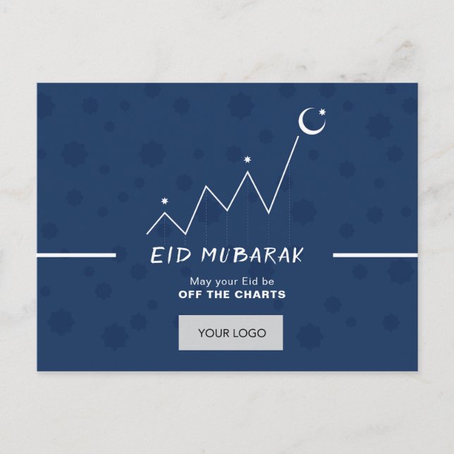 Eid Corporate Postcard - Blau Einladungspostkarte (Vorderseite)