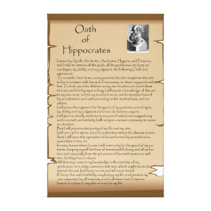Eid des Hippokrates Leinwanddruck
