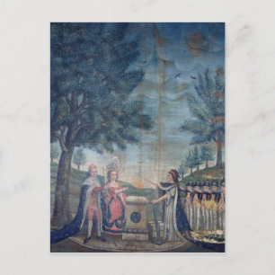 Eid des Königs, der Königin Postkarte