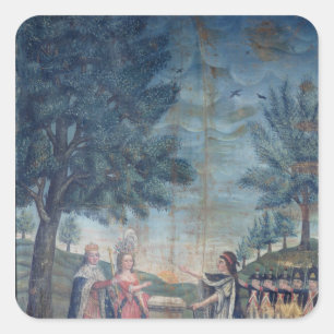 Eid des Königs, die Königin Quadratischer Aufkleber