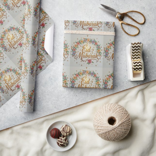 Eid-Geschenkverpackungspapier EID Mubarak Geschenk Geschenkpapier (Kunsthandwerk)