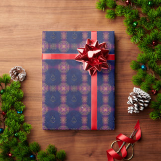 Eid Mitternachtsblau/Magenta Geschenkpapier
