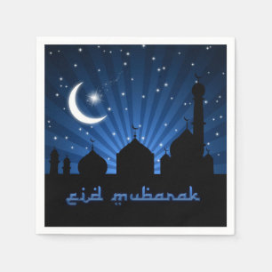 Eid Mosque Blue Night Serviette