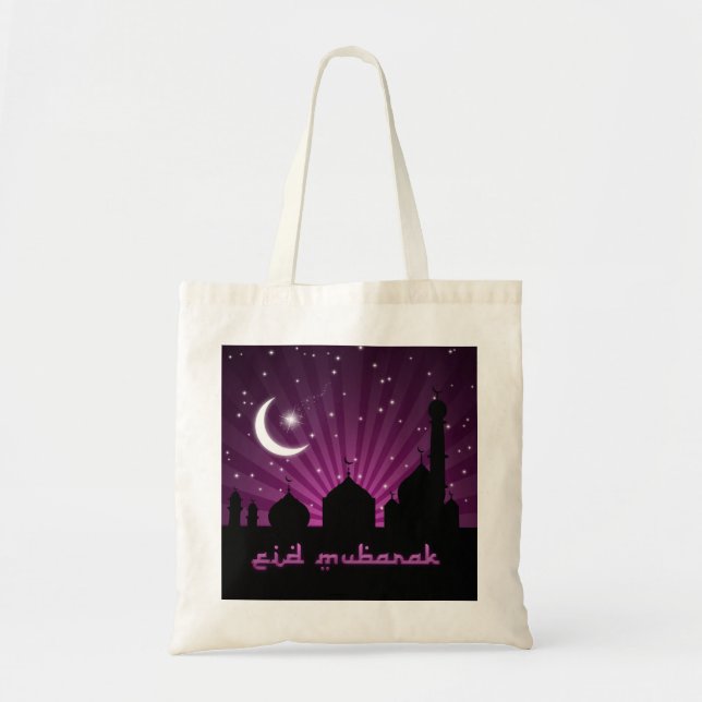 Eid Mosque Lila Night - Budget Tasche (Vorne)