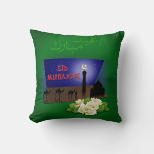 Eid Mubarak 3D Gruß - Kissen