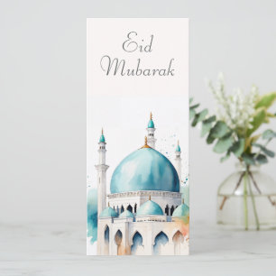 Eid Mubarak Aquarell Moschee 0902a Einladung