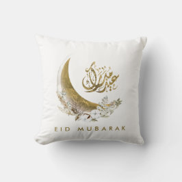 Eid Mubarak | Arabische Kalligrafie | Goldmond Kissen