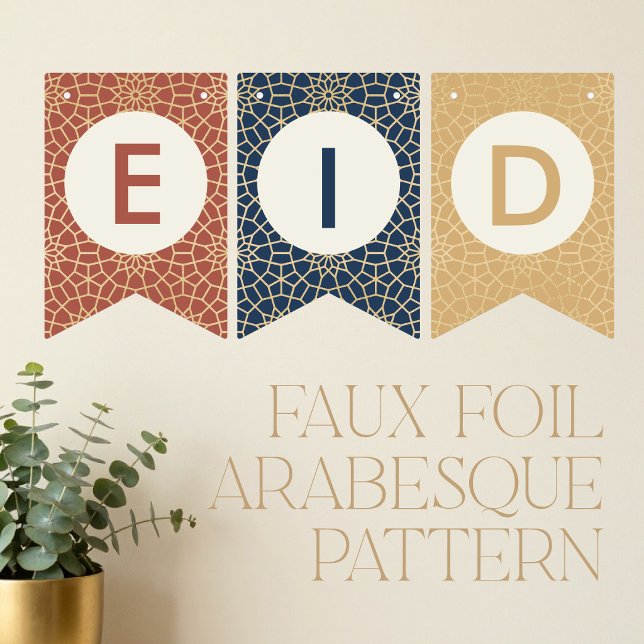 Eid Mubarak Arabisches Muster Wimpelkette (Von Creator hochgeladen)