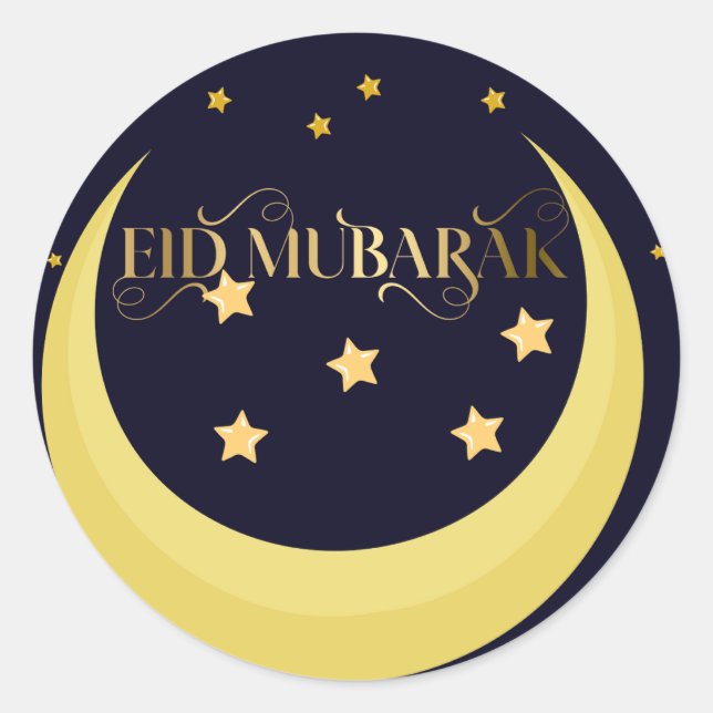 Eid Mubarak Aufkleber (Vorderseite)