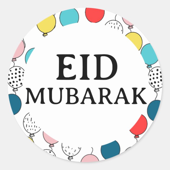 Eid Mubarak Aufkleber (Vorderseite)
