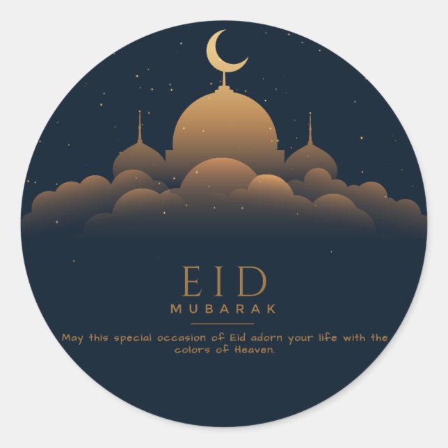 Eid Mubarak Aufkleber für Eid. (Vorderseite)