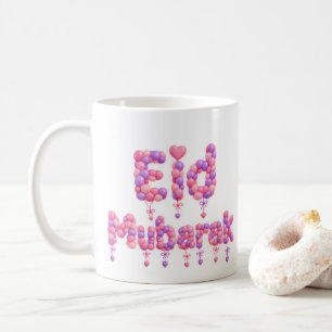 Eid Mubarak Ballon-Lettering-Kaffeetasse Kaffeetasse