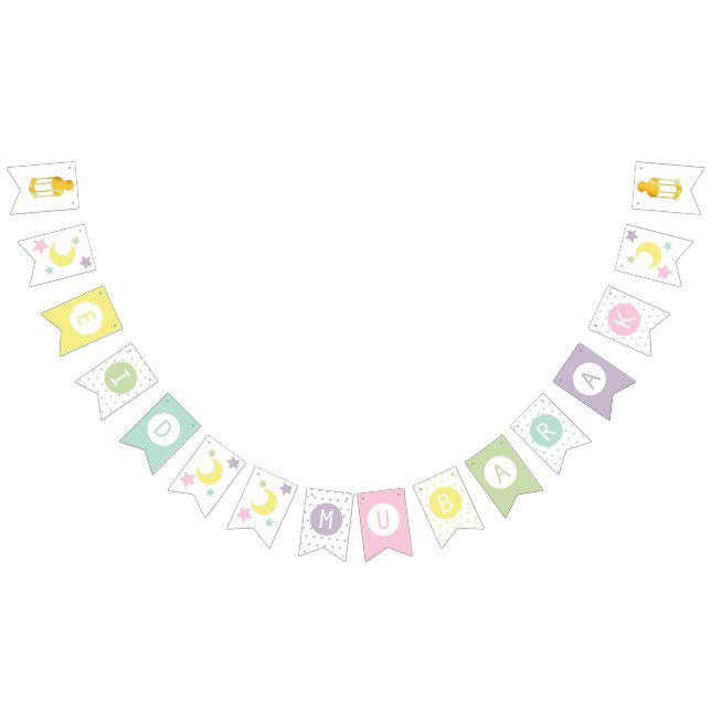 EID MUBARAK BUNT WIMPELKETTE (Alle)
