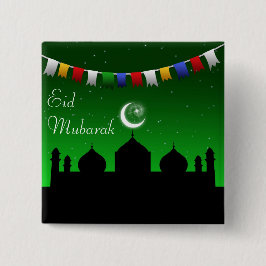 Eid Mubarak bunte Girlande Button