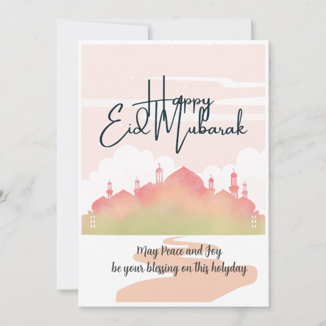 Eid Mubarak Card für junge Leute Feiertagskarte (Vorderseite)