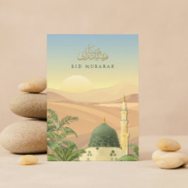 Eid Mubarak Card mit Masjid An-Nabawi | Unternehme Karte