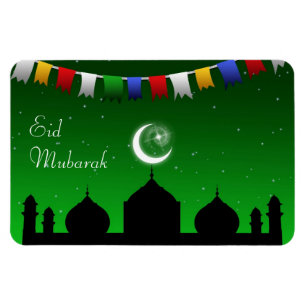 Eid Mubarak Colorful Gardens Magnet